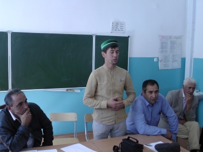 Встреча аппарата АТК МО «Бежтинский участок» в образовательном учреждении МКОУ «Хашархотинская СОШ» по противодействию экстремизму и терроризму.