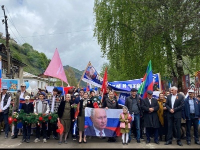В Бежтинском участке прошёл митинг, посвященный 79-й годовщине Победы в Великой Отечественной войне