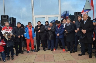 Торжественная встреча чемпиона